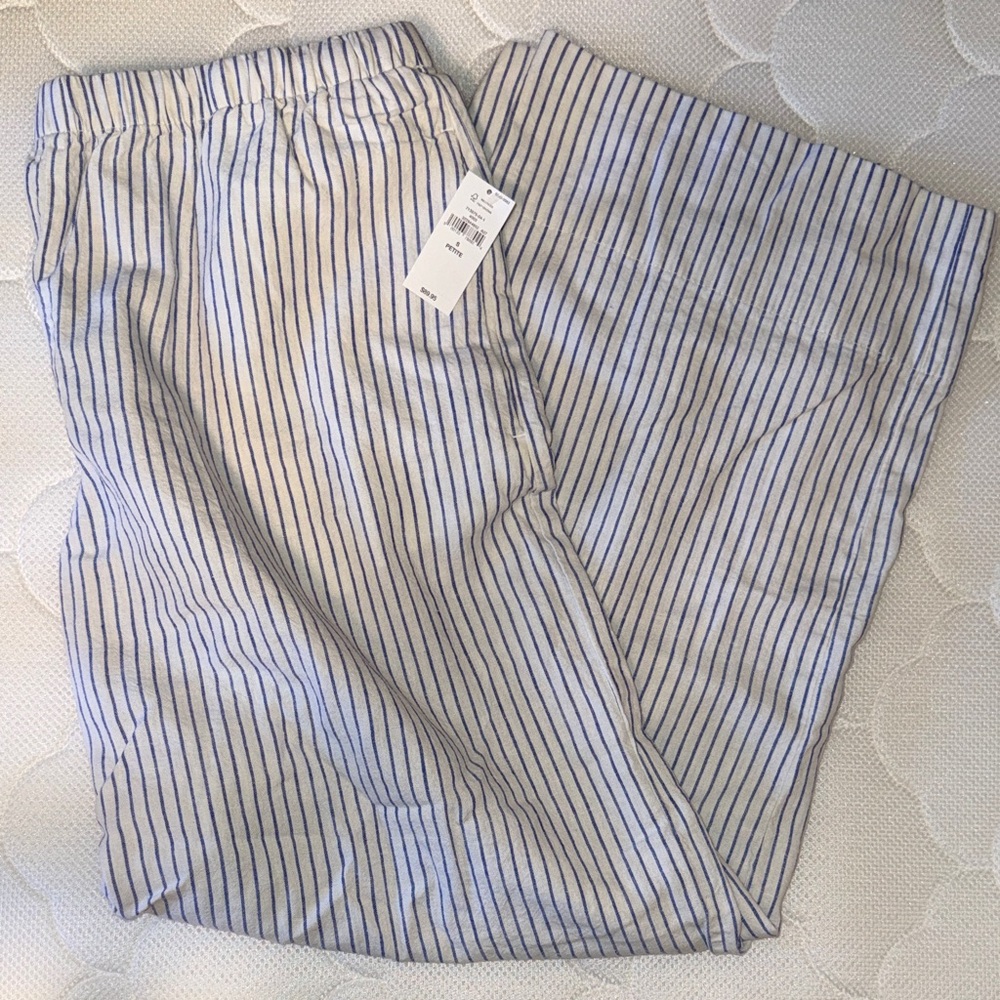 GAP Linen-Blend Easy Wide-Hem Pants - Small Petite